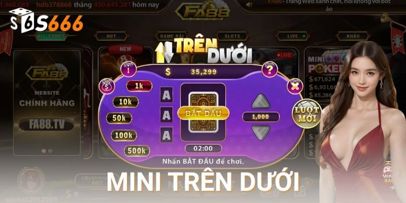 Cách chơi mini trên dưới tại nhà cái
